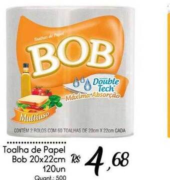 Giassi Supermercados Toalha de papel bob 20x22cm oferta