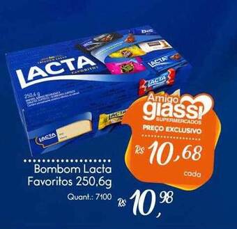 Giassi Supermercados Bombom lacta favoritos oferta