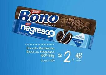 Biscoito recheado bono ou negresco