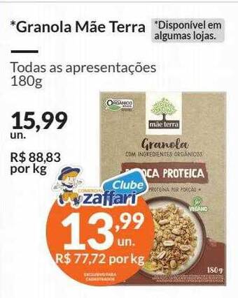 Zaffari Granola mãe terra oferta