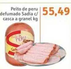 Sonda Peito de peru defumado sadia c casca a granel kg oferta