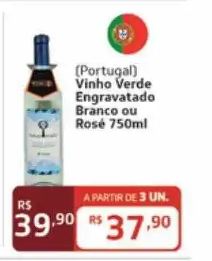 Vinho verde engravatado branco ou rosé