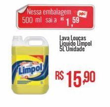 Lava louças líquido limpol 5l