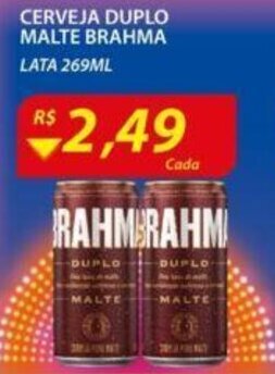 Assaí Atacadista Cerveja Duplo Malte Brahma 269ml oferta