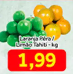 Shibata Supermercados Laranja Pera/ Limao Tahiti 1kg oferta