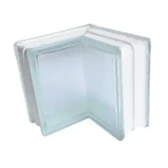 Tijolo de vidro gringer block canto, 19 x 19 x 8 cm