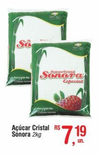 Fort Atacadista Acucar cristal Sonora 2kg oferta