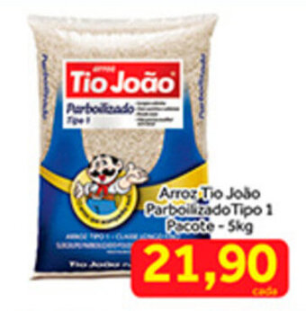 Shibata Supermercados Arroz Tio Joao Parbolizado tipo 1 pacote 5kg oferta