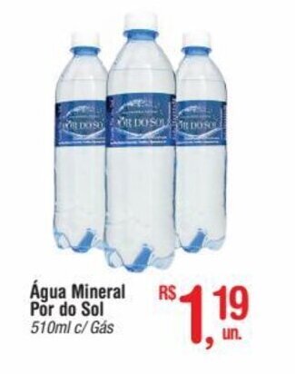 Fort Atacadista Agua Mineral Por do Sol 510ml c/ gas oferta