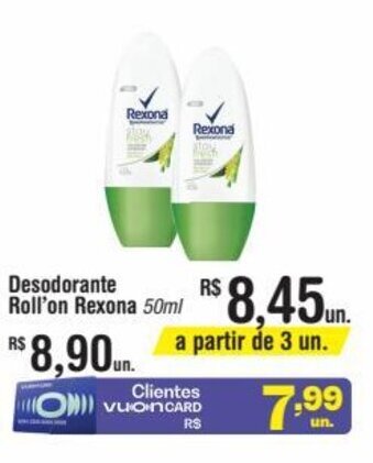 Fort Atacadista Desodorante Roll On Rexona 50ml oferta