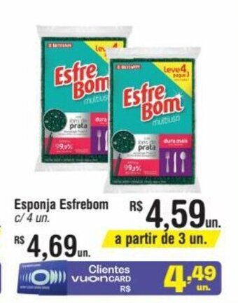 Esponja Esfrebom c/4 un.