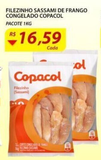 Assaí Atacadista Filezinho Sassami de Frango Congelado Copacol 1kg oferta