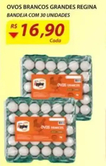 Assaí Atacadista ovos Brancos Grandes Regina bandeja 30 unidades oferta