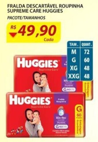 Assaí Atacadista Fralda Descartavel Roupinha Supreme Care Huggies oferta