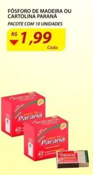 Assaí Atacadista Fosforo de Madeira ou Cartolina Parana oferta