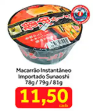Shibata Supermercados Macarrao Instantaneo Importado Sunaoshi 78g/79g81g oferta