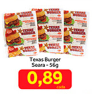 Shibata Supermercados Texas Burger Seara 56g oferta