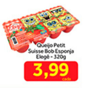 Shibata Supermercados Queijo Petit Suisse Bob Esponja Elege 320g oferta