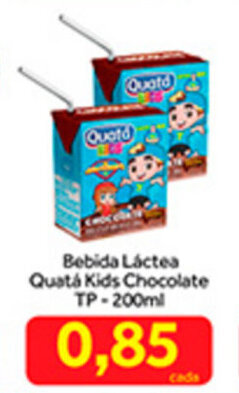 Shibata Supermercados Bebida lactea Quata Kids Chocolate TP 200ml oferta