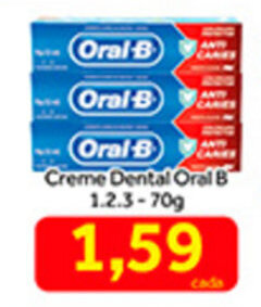 Shibata Supermercados Creme Dental Oral B 1.2.3 70g oferta