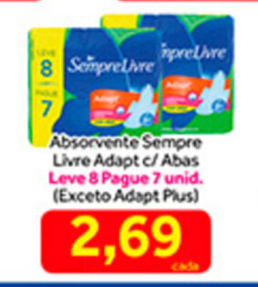 Shibata Supermercados Absorvente Sempre Livre Adapt c/ Abas oferta