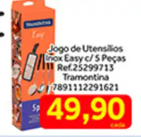 Jogo de Utensilios Inox East c/ 5 pecas