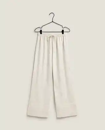 Calças cetim jacquard