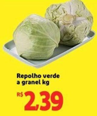 Extra Supermercado Repolho verde a granel 1kg oferta