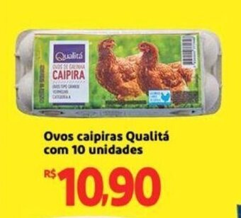 Extra Supermercado Ovos caipiras Qualita com 10 unidades oferta