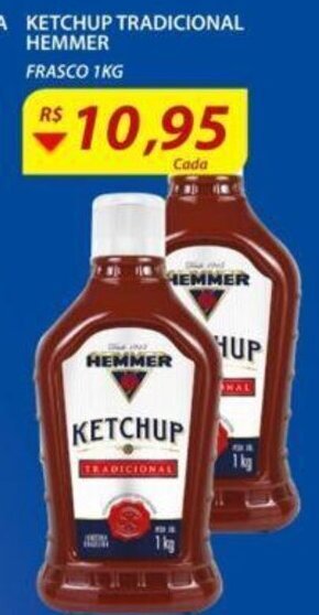 Assaí Atacadista Ketchup Tradicional Hemmer 1kg oferta