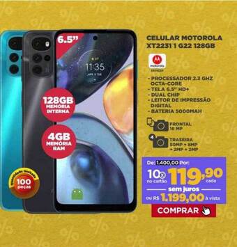 Móveis Simonetti Celular motorola xt2231 g22 128gb oferta