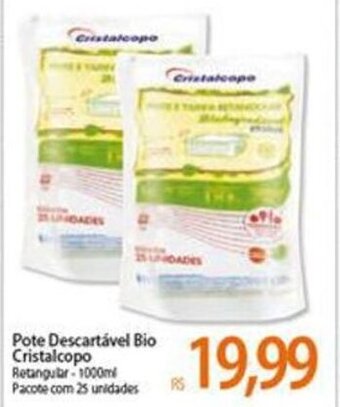 Atacadão Pote descartavel Bio Cristalcopo 1000ml oferta