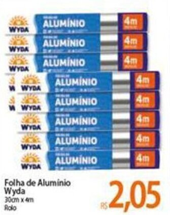 Atacadão Folha de Aluminio Wyda 30cmx4m oferta