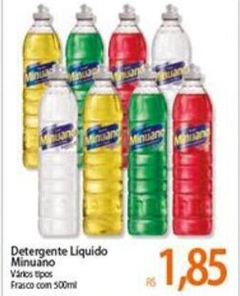 Atacadão Detergente Liquido Minuano 500ml oferta