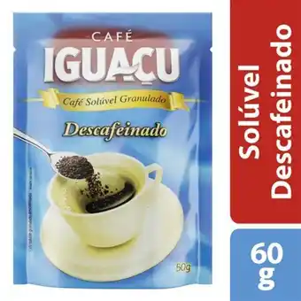 Imec Supermercados Café solúvel iguacu descafeínado sachê 50g oferta