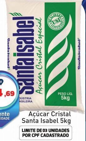Açúcar santa isabel 5kg