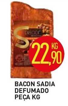 Calvo Atacadista Bacon Sadia Defumada peca 1kg oferta