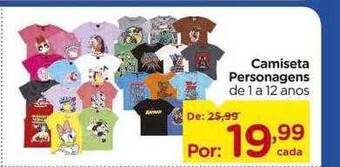 Carrefour Camiseta personagens oferta