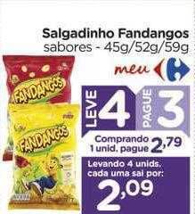 Carrefour Salgadinho fandangos leve 4 pague 3 oferta