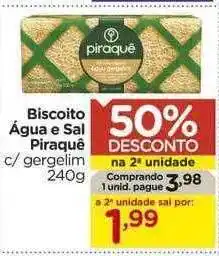 Carrefour Biscoito água e sal piraquê 50% desconto na 2a unidade oferta