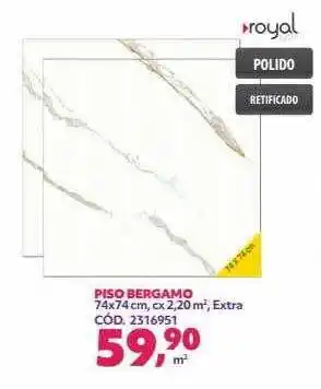 Telhanorte Piso bergamo royal oferta