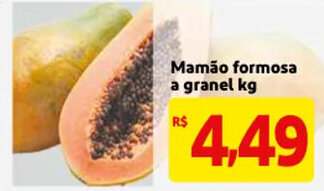 Mercado Extra Mamao Formosa a granel 1kg oferta