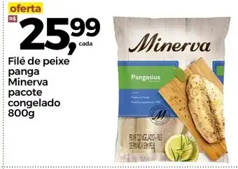 Frangolândia File de peixe panga Minerva pacote congelado 800g oferta