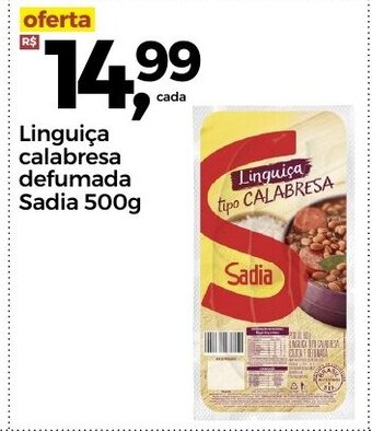 Frangolândia Linguica Calabresa Defumada Sadia 500g oferta