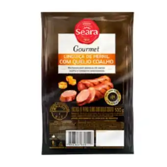 Enxuto Linguiça de pernil seara gourmet com queijo 450g oferta