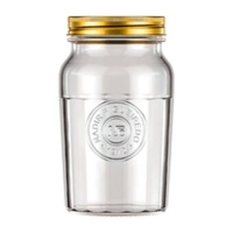 Novo Mundo Pote vintage copo americano, 1,5l, vidro, tampa metálica, transparente - 9477 oferta