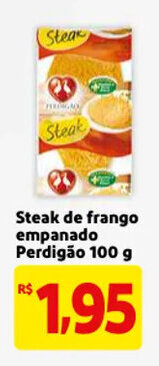 Mercado Extra Steak de frango empanado Perdigao 100g oferta