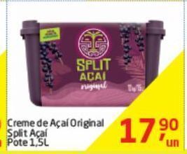 Tenda Atacado Creme de açaí original split açaí 1.5l oferta
