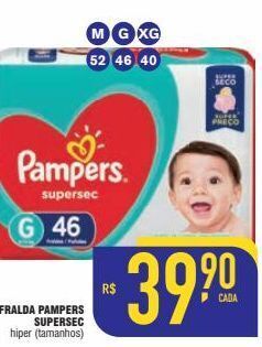 Fralda pampers supersec