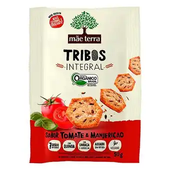 Carrefour Salgadinho orgânico e integral mãe terra sabor tomate e manjericão tribos 50g oferta